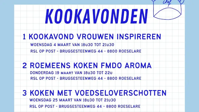Flyer kookavonden straffe kost