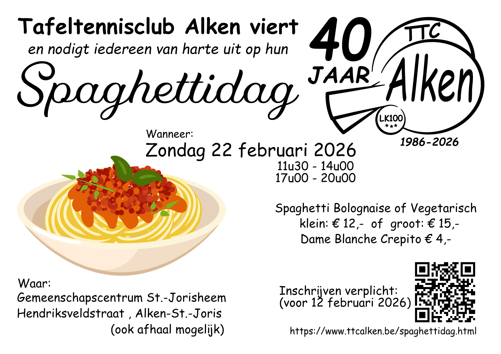 Affiche Spaghettidag 2026