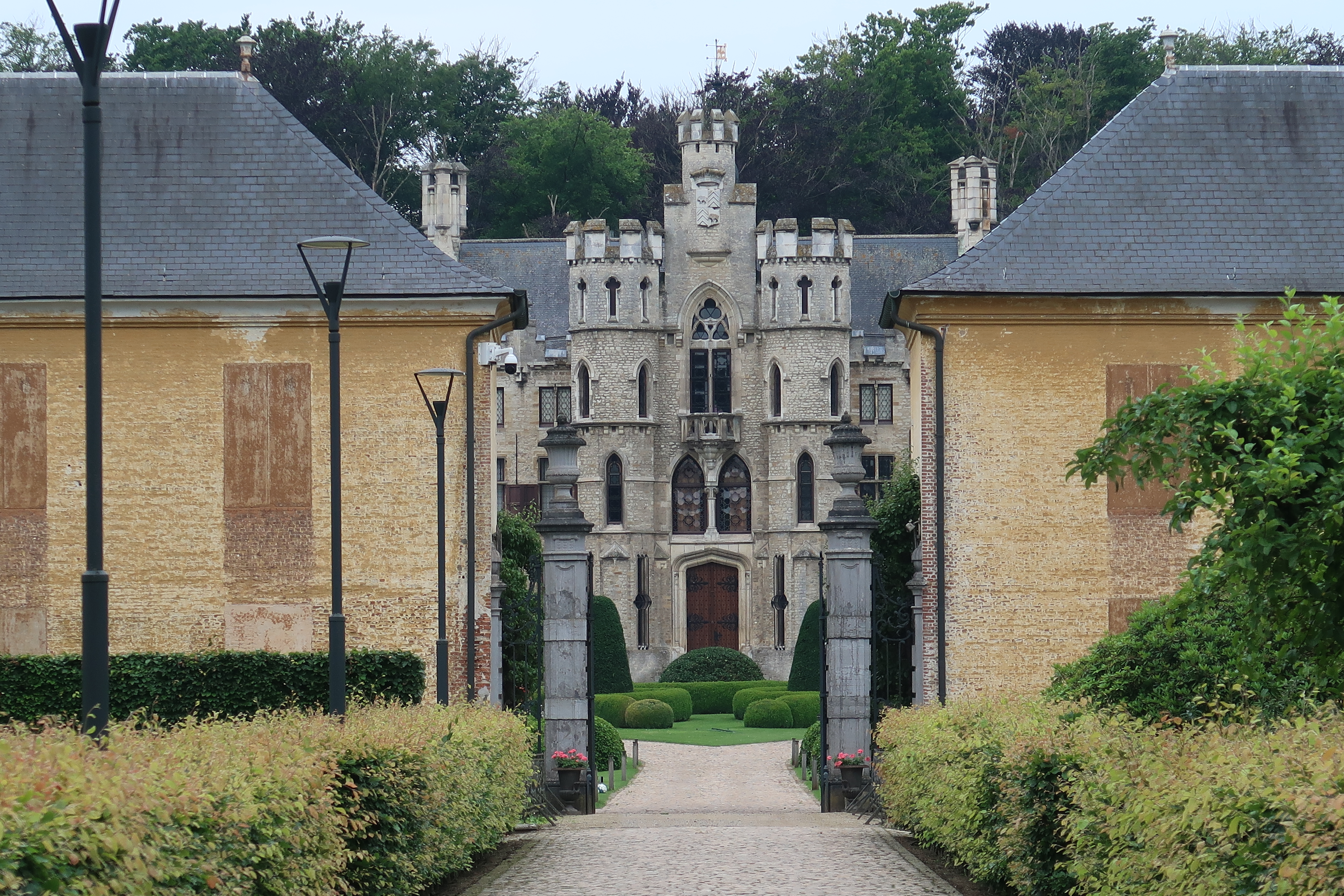 Zicht op Kasteel de Borrekens 