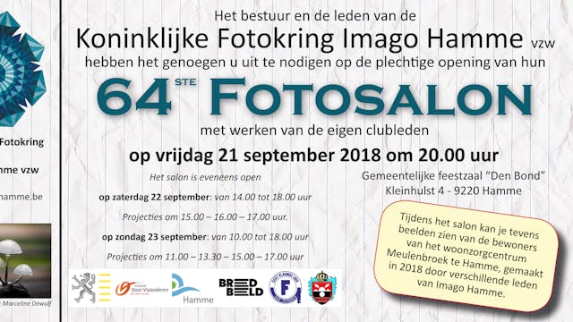 uitnodiging clubsalon fotokring Imago Hamme