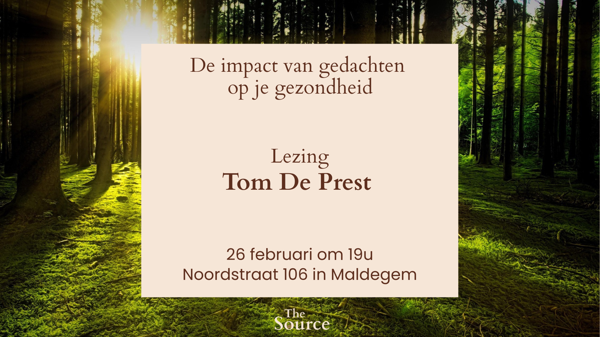Lezing Tom De prest