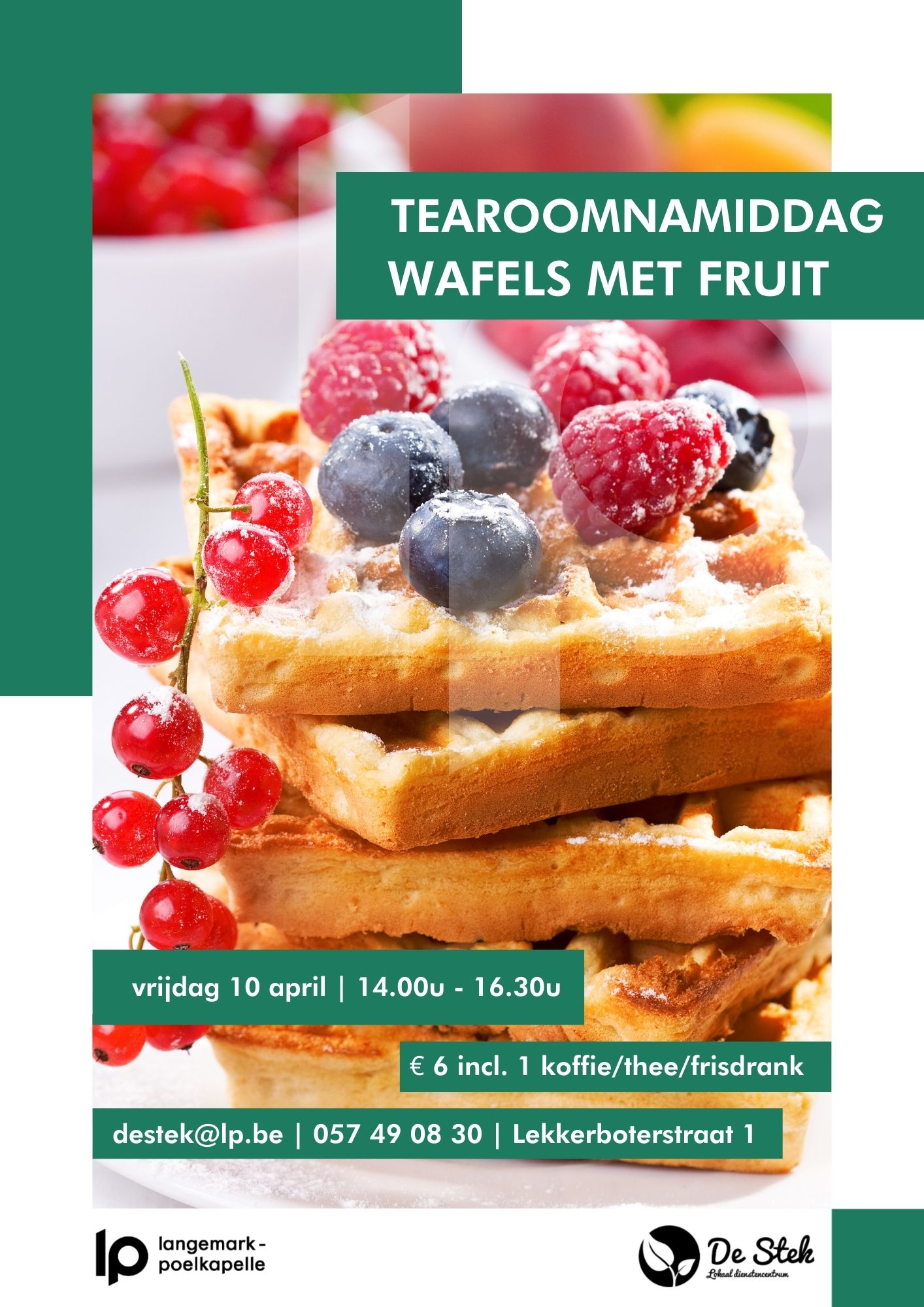 tearoomnamiddag: wafels met vers fruit