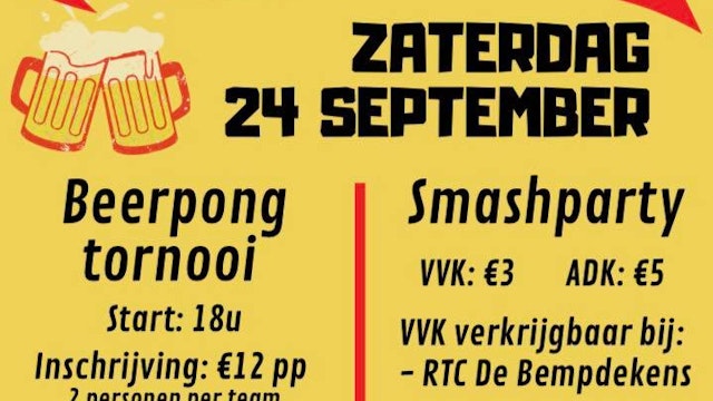 Affiche Smashparty met beerpong