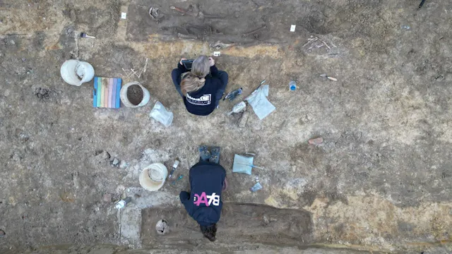 Archeologen aan het werk in de Wasstraat