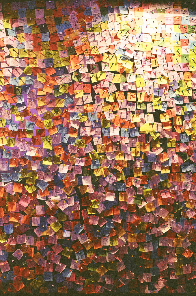 Muur met gelukswensen