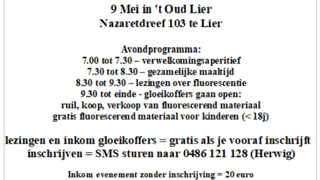 Affiche van het Gloeikoffers evenement