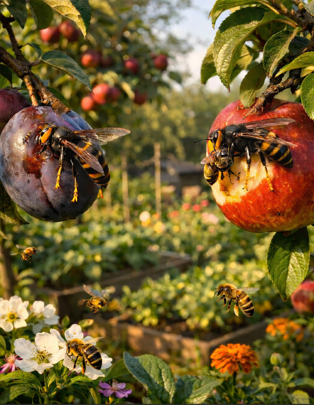 Honingbijen, onze stille werkers – bedreigd door de Aziatische hoornaar