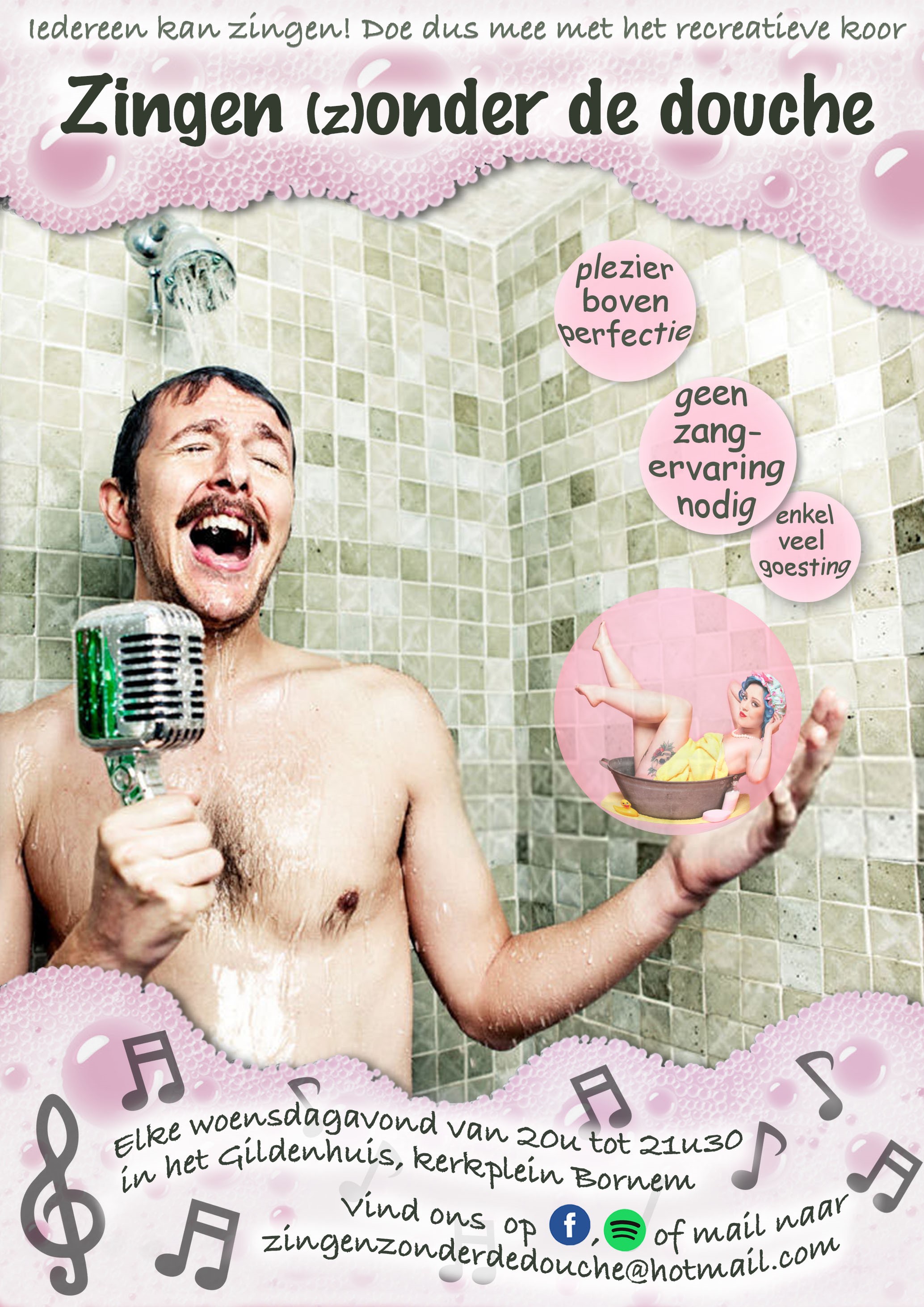 Affiche Zingen (Z)onder De Douche