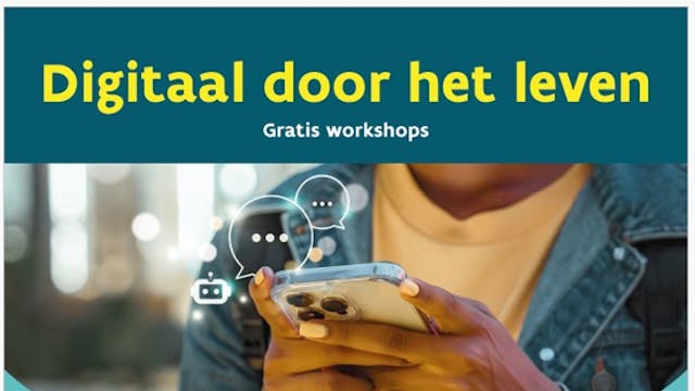 Flyer workshop samendigidoen in bib Vorselaar