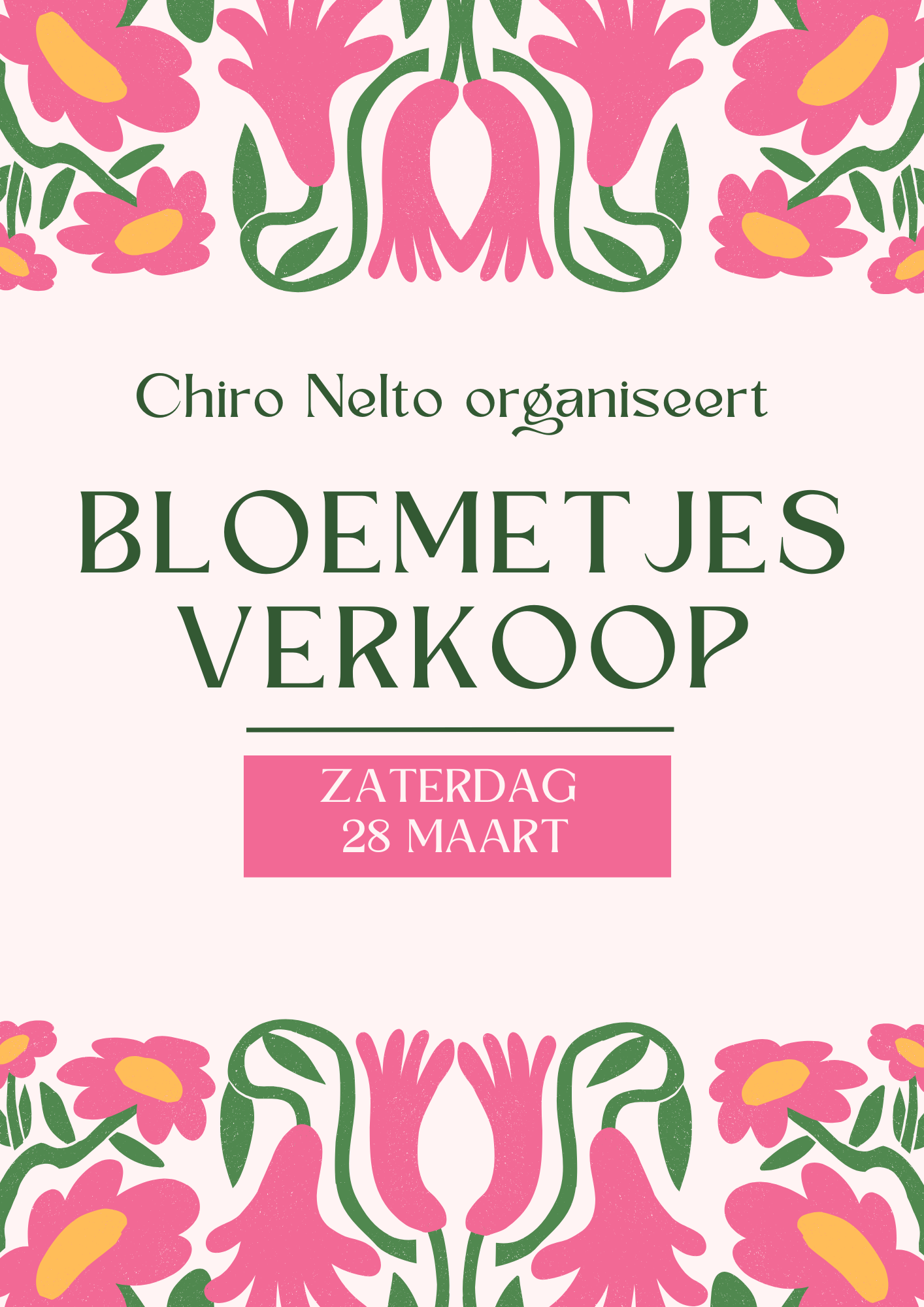 flyer bloemetjesverkoop
