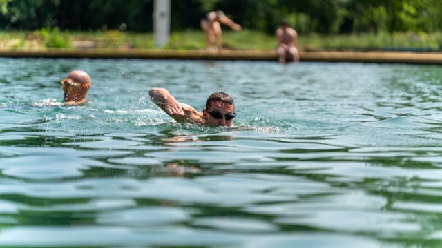 Zwemmen in Park Schoonhoven