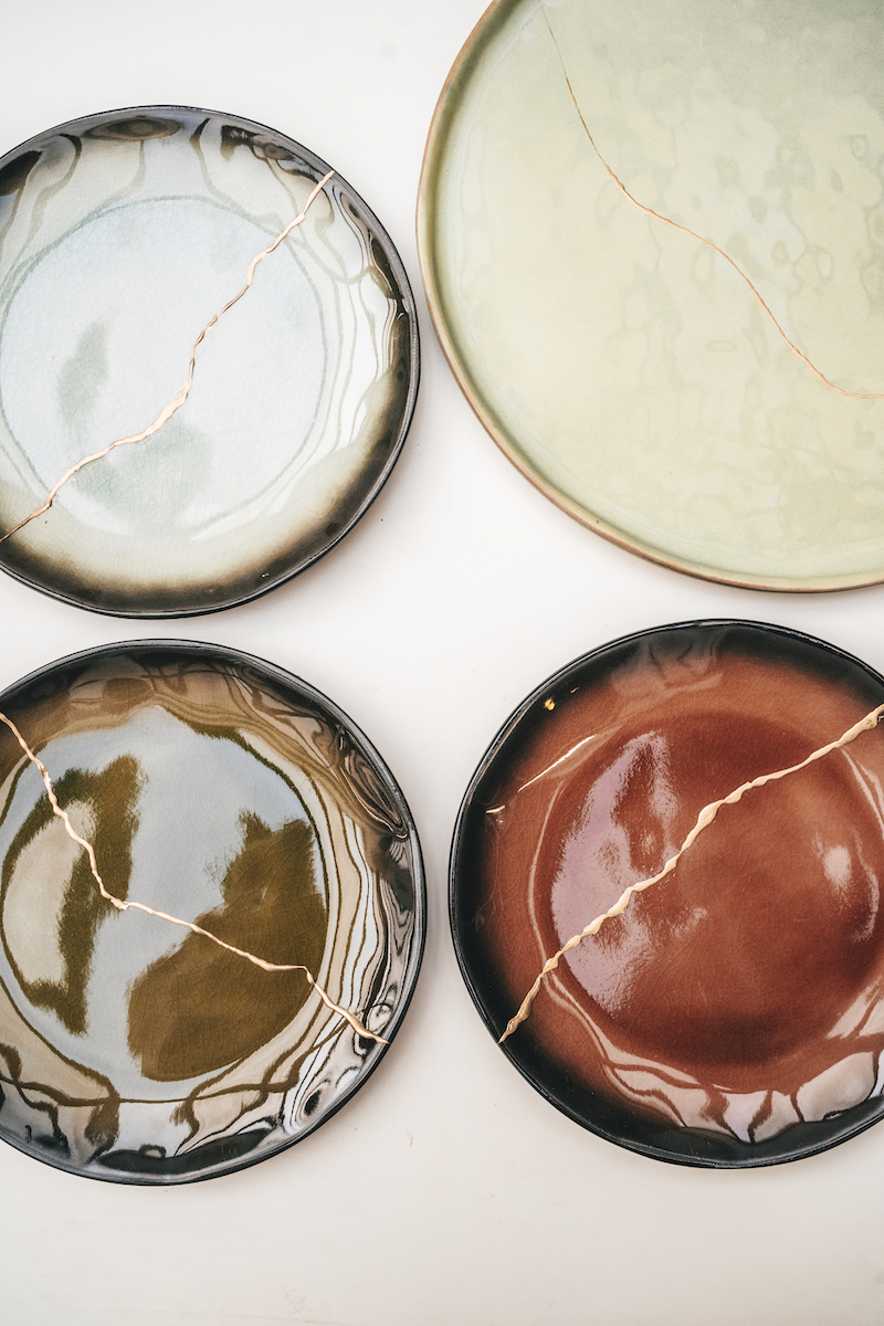 3Kintsugi plates