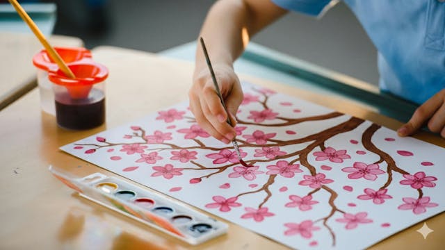 Creatieve workshop in bloesemthema