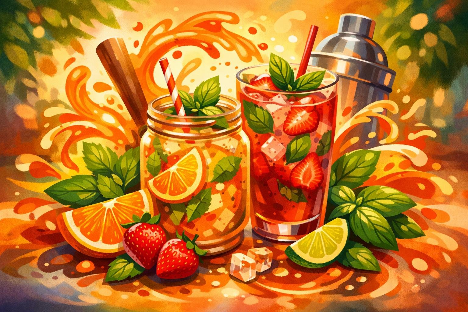 ZELF DRANK MAKEN VAN FRUIT EN KRUIDEN