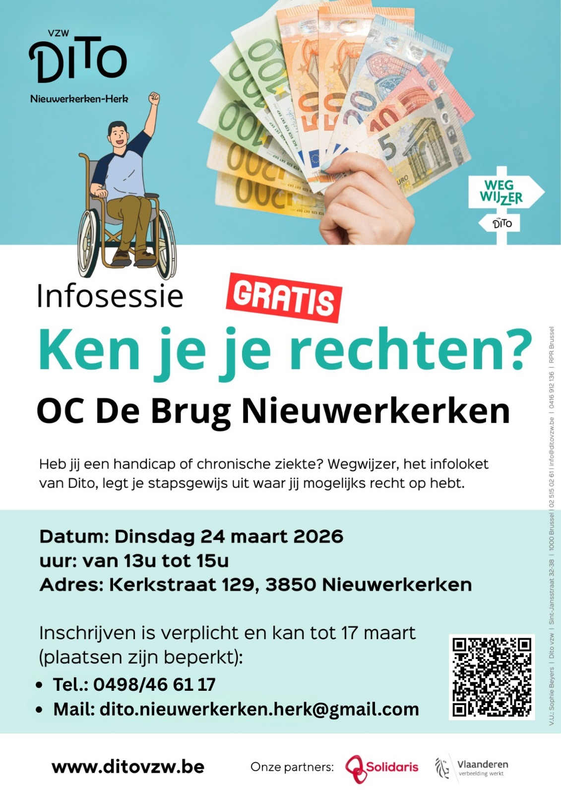 Flyer - infosessie 'Ken je rechten'