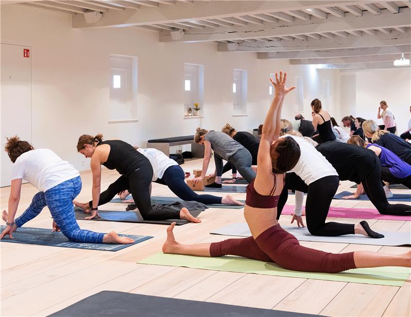 Yoga in het museum