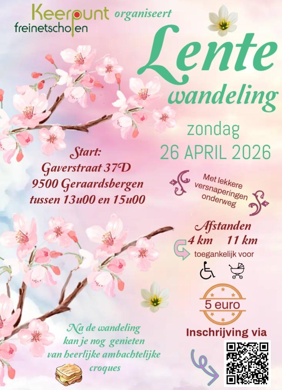 Affiche lentewandeling
