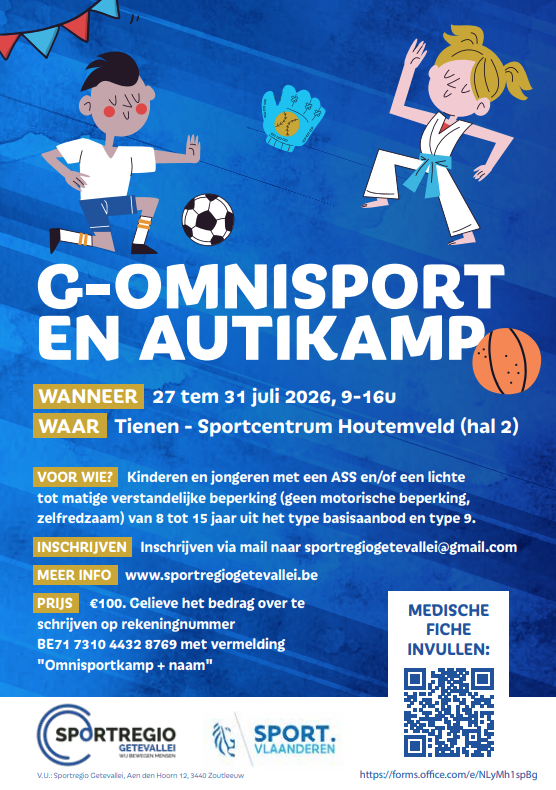 G-omnisport en autikamp flyer