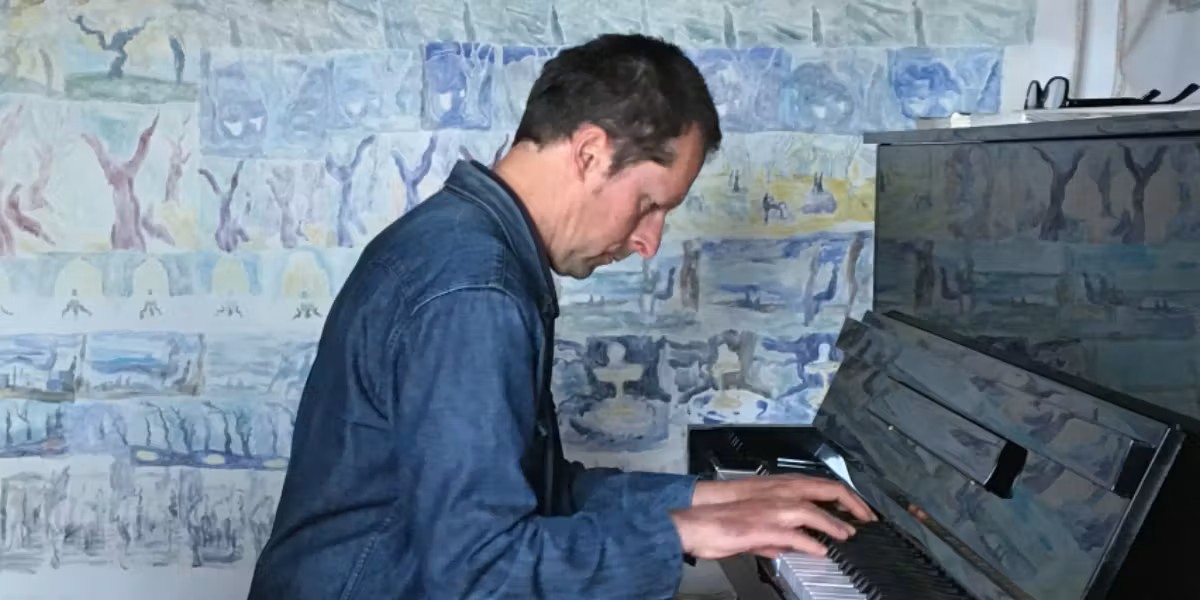 Piet De Moor aan de piano