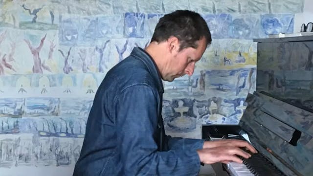 Piet De Moor aan de piano