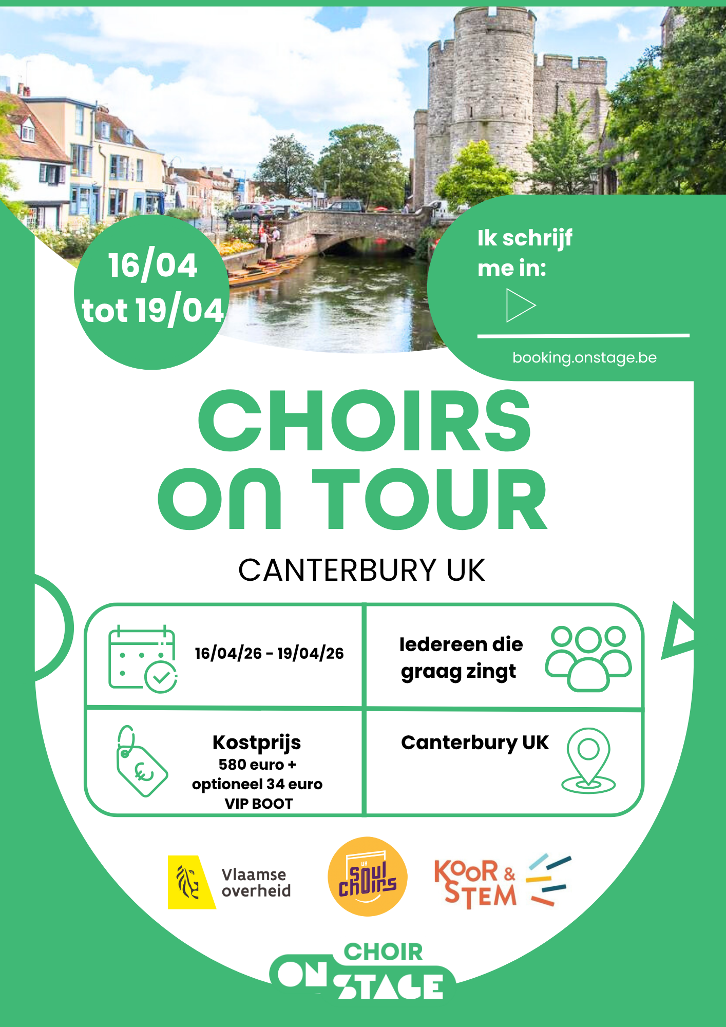 Koorconcert Canterbury 16 - 19 april 2026