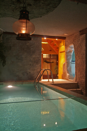 Warme en koude baden na de zweetsessies..