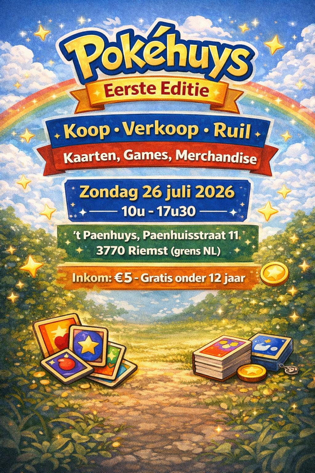 Pokéhuys, 80 tafels aan pokémon, tcg, funko etc.