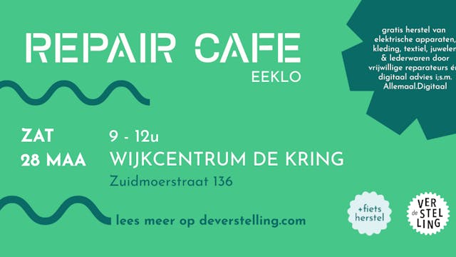 Repair Café Eeklo in Wijkcentrum De Kring