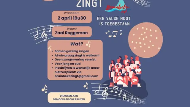 BRUINBEKE ZINGT! DONDERDAG 2 APRIL 2026