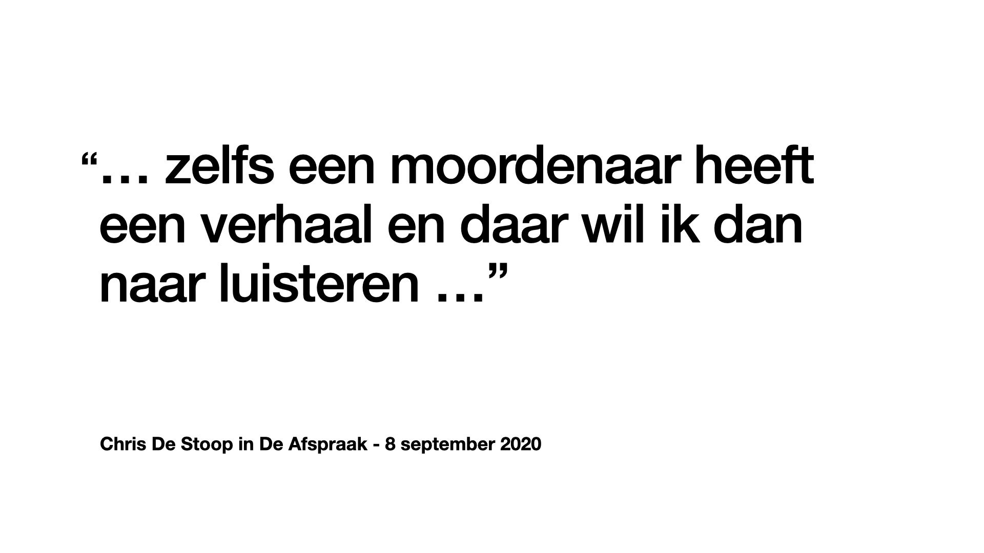 citaat Chris De Stoop