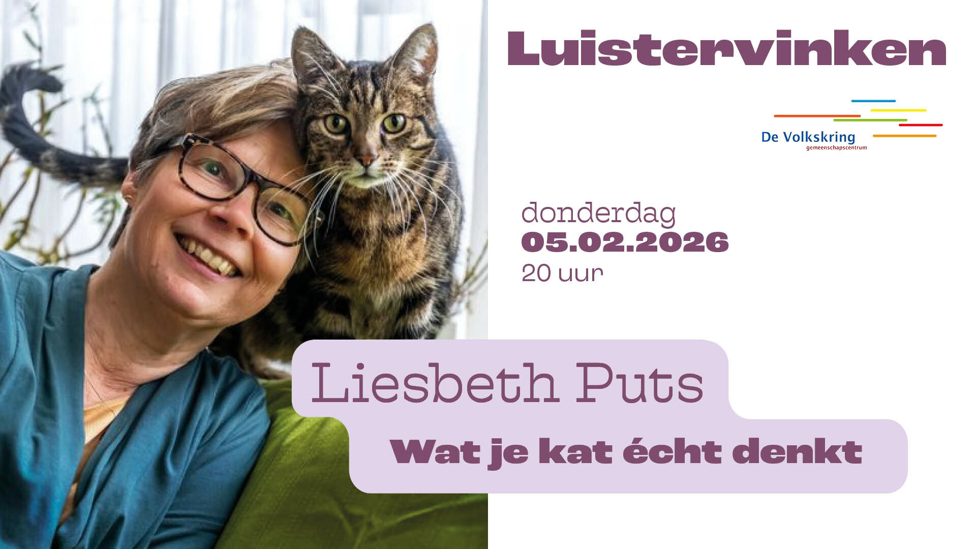 Afbeelding voor evenement Lezing: wat je kat echt denkt