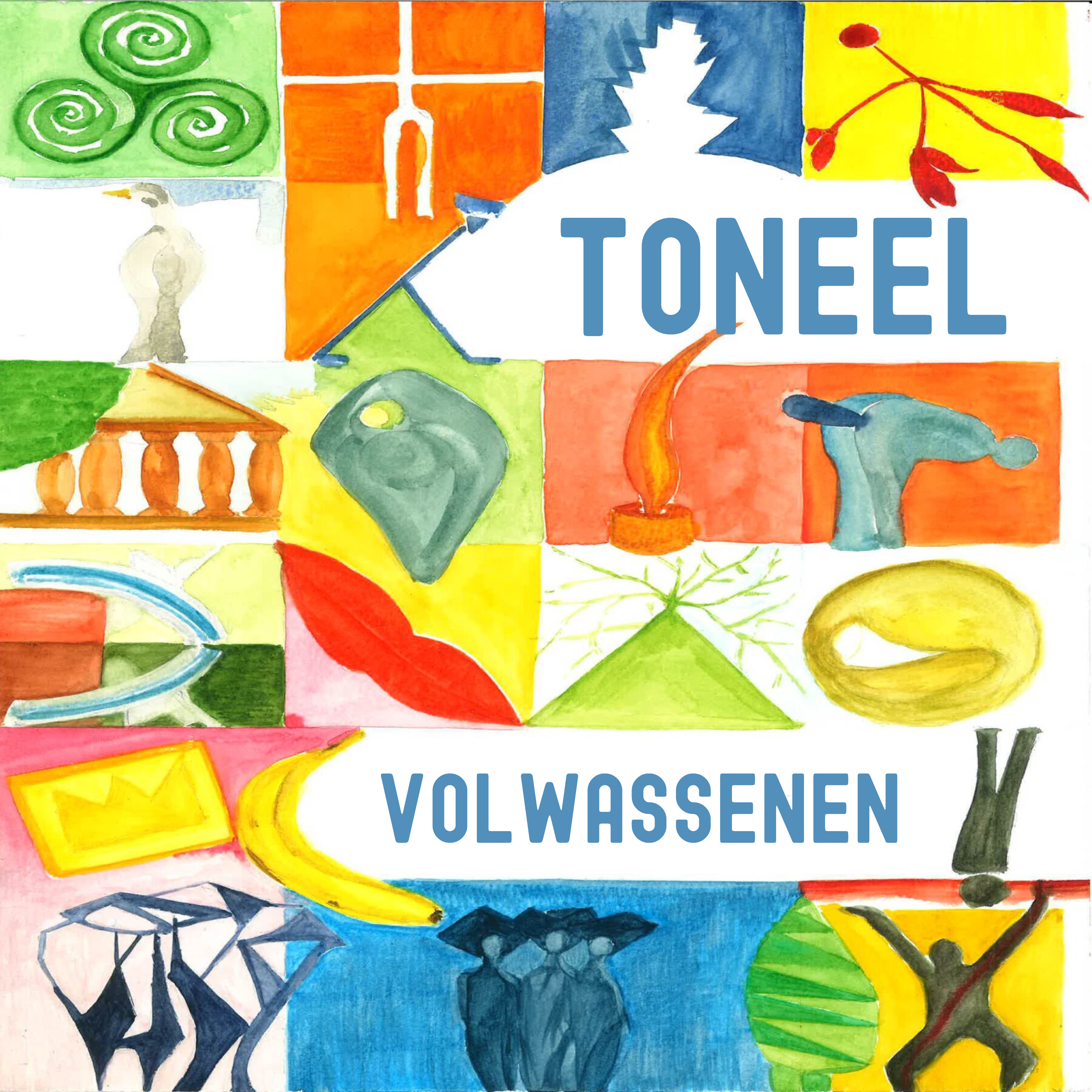 kleurrijke aquarel abstracte vormen