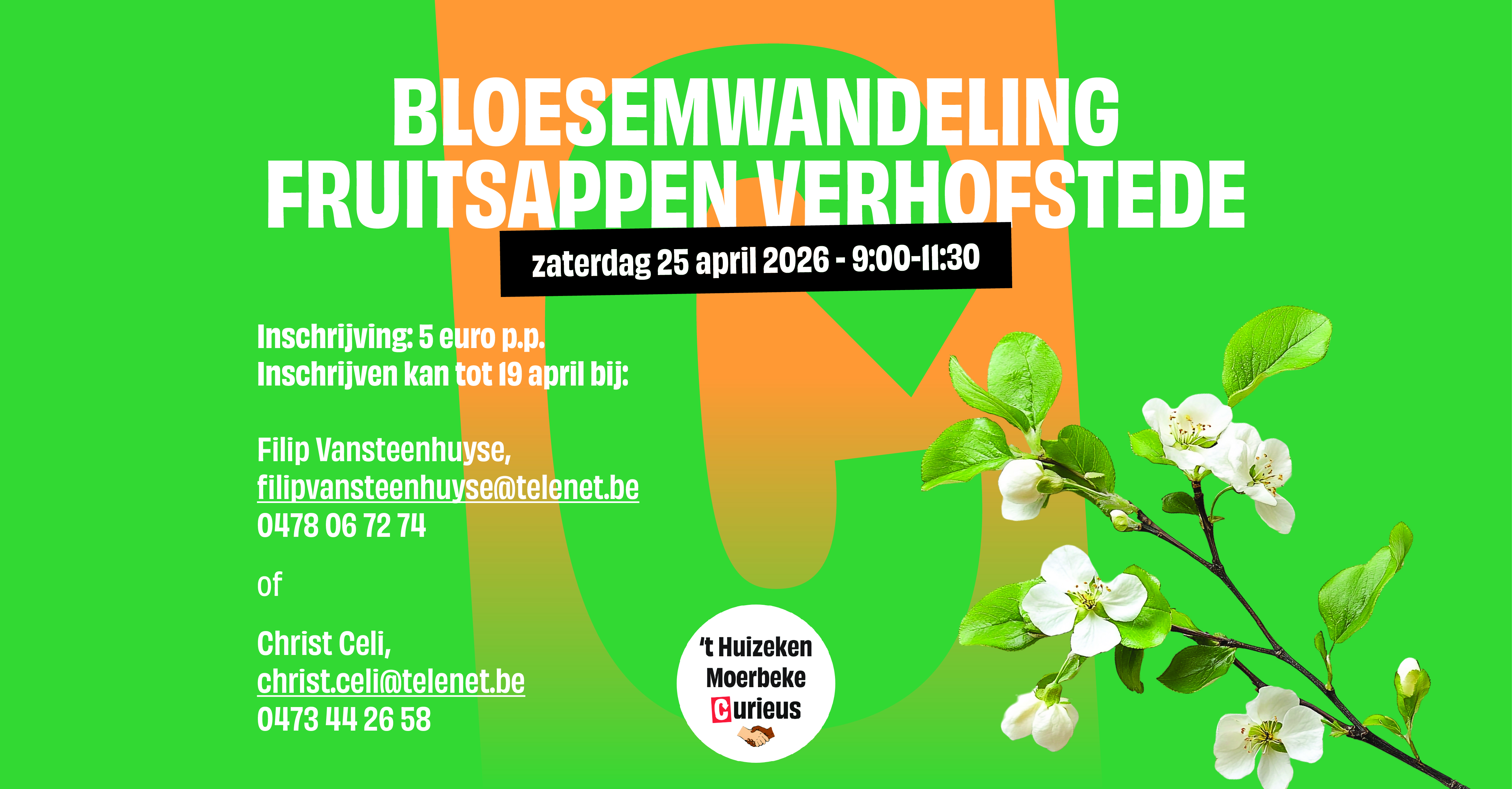 Bloesemwandeling Fruitsappen Verhofstede