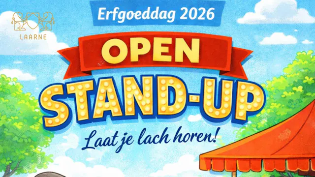 Stand-up comedy op Erfgoeddag 2026 te Laarne