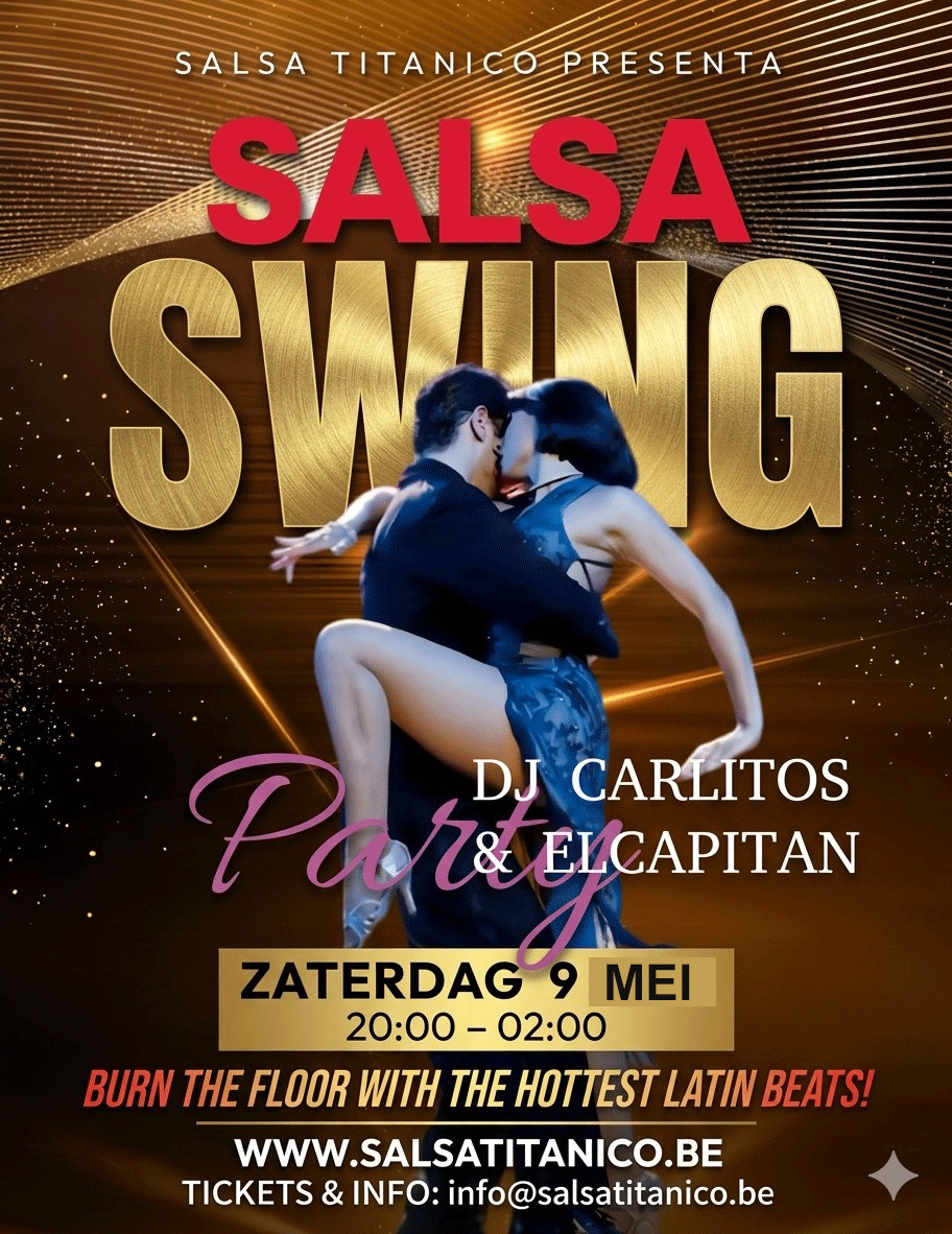 Salsa & Swing Party op zaterdag 9 mei 2026
