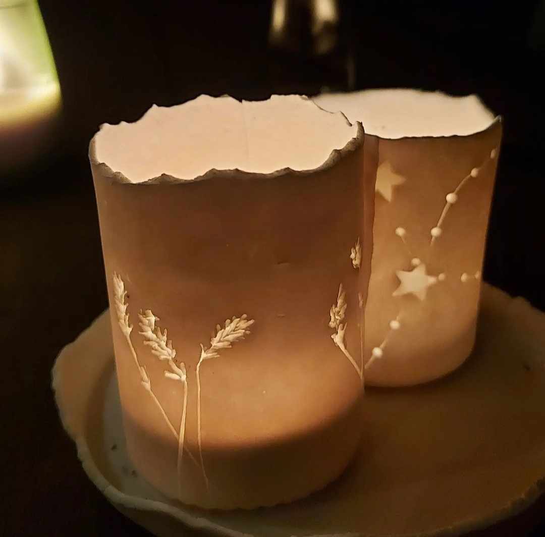 T-lichtjes in papierporselein