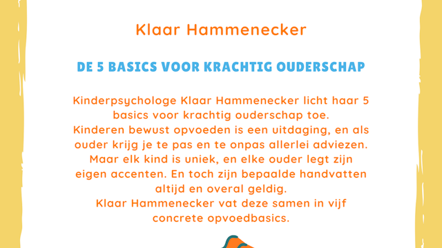 Flyer lezing Klaar Hammenecker