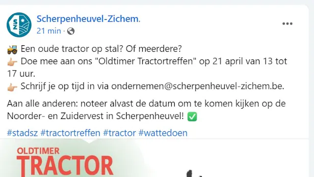 Oldtimer tractortreffen te Scherpenheuvel.