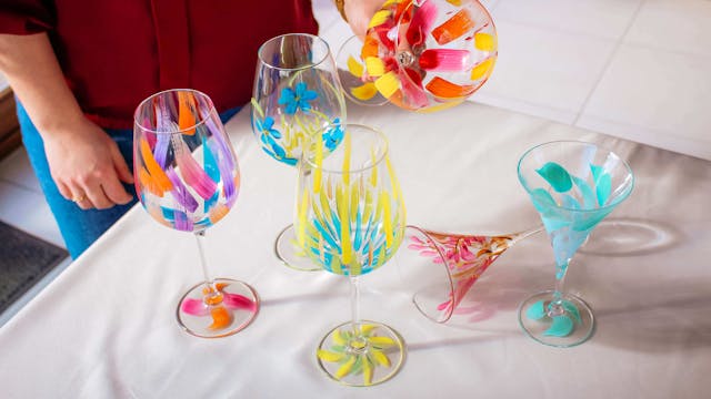 Glas paint & sip inspiratie