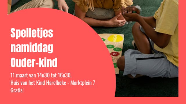 Spelletjesnamiddag Huis van het Kind Harelbeke