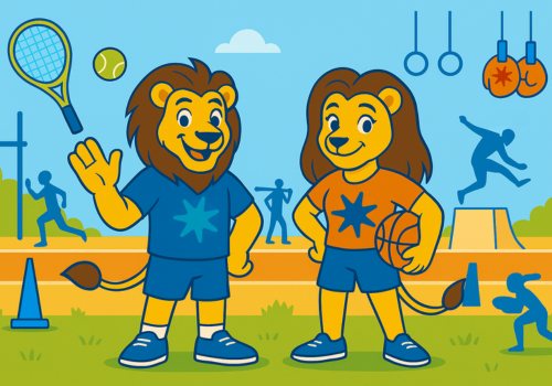 Raf & Rina in het individuele sportdorp