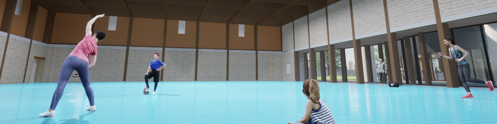 Simulatiebeeld Buurtsporthal Ledeberg