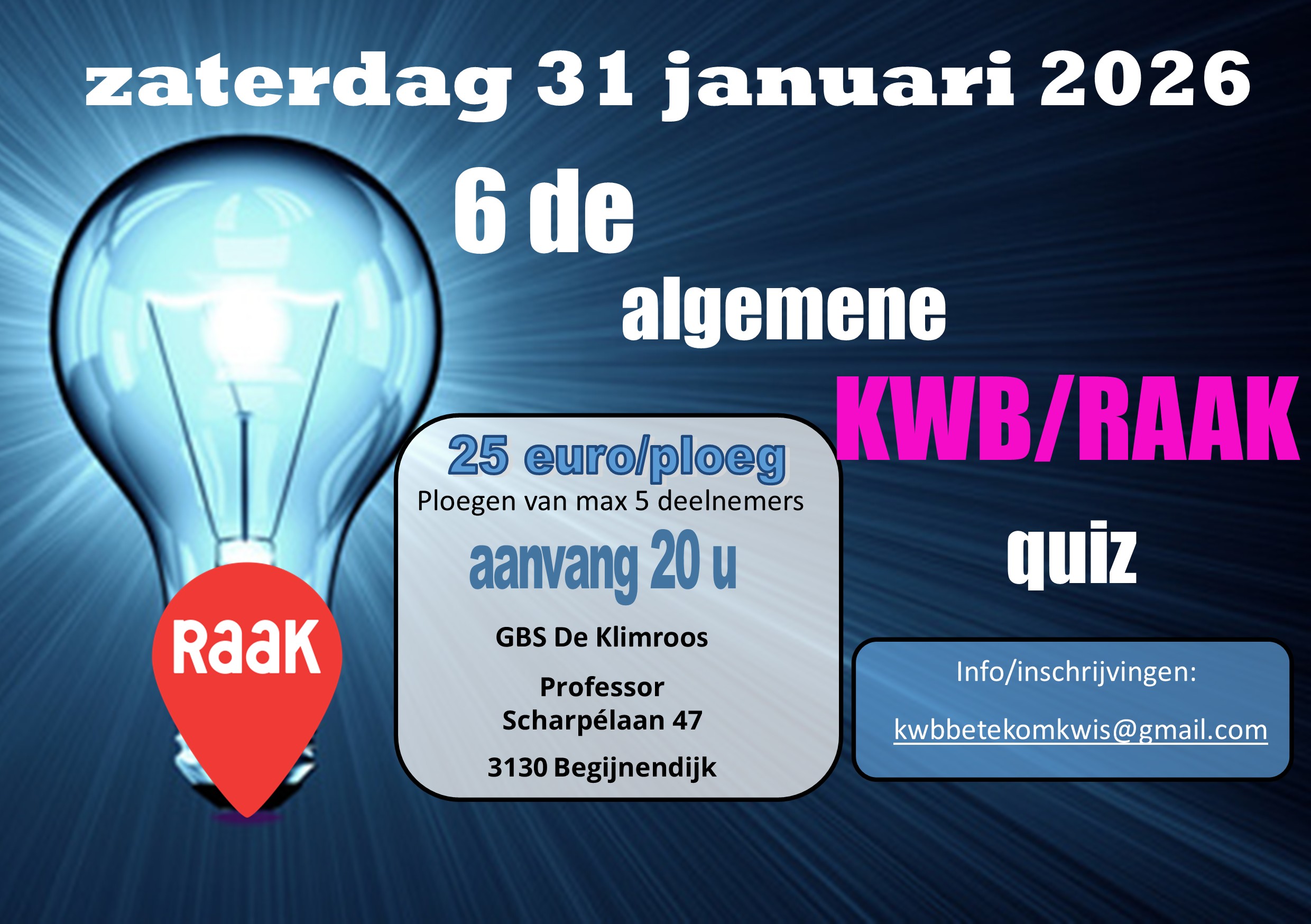 6de algemene kwb/raak quiz