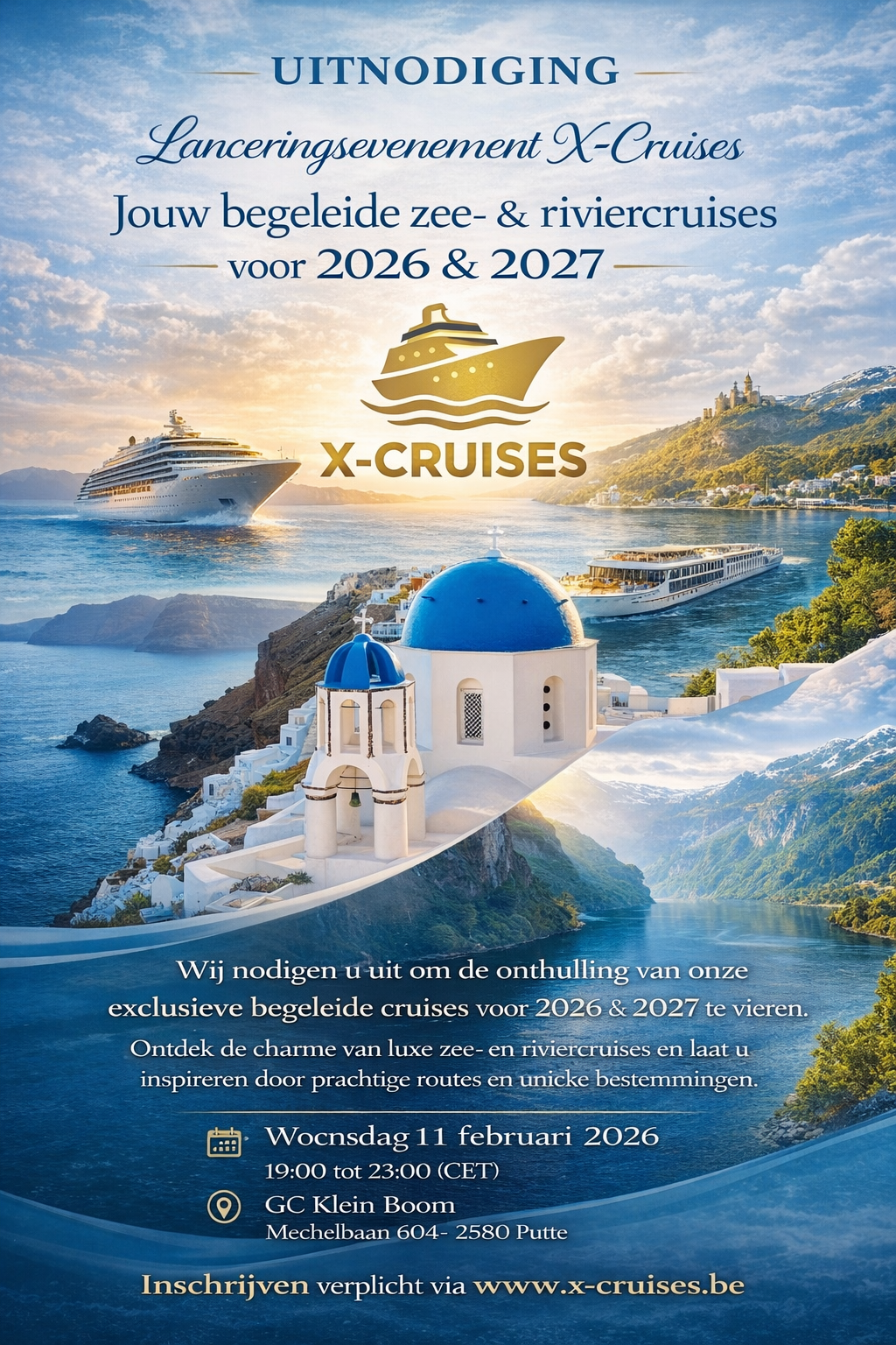 Uitnodiging lanceringsevenement X-Cruises