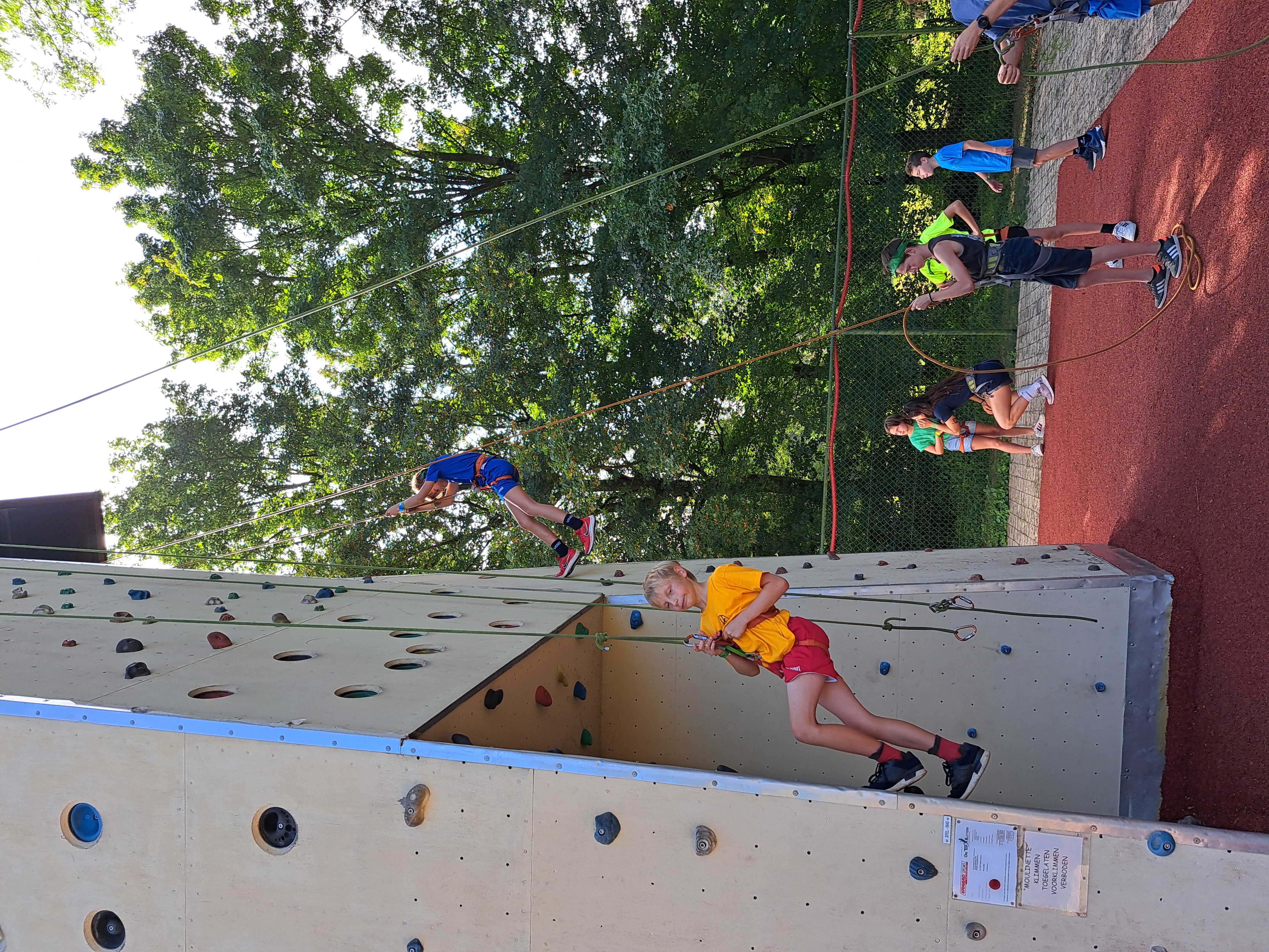Muurklimmen in provinciaal domein De Gavers in Geraardsbergen