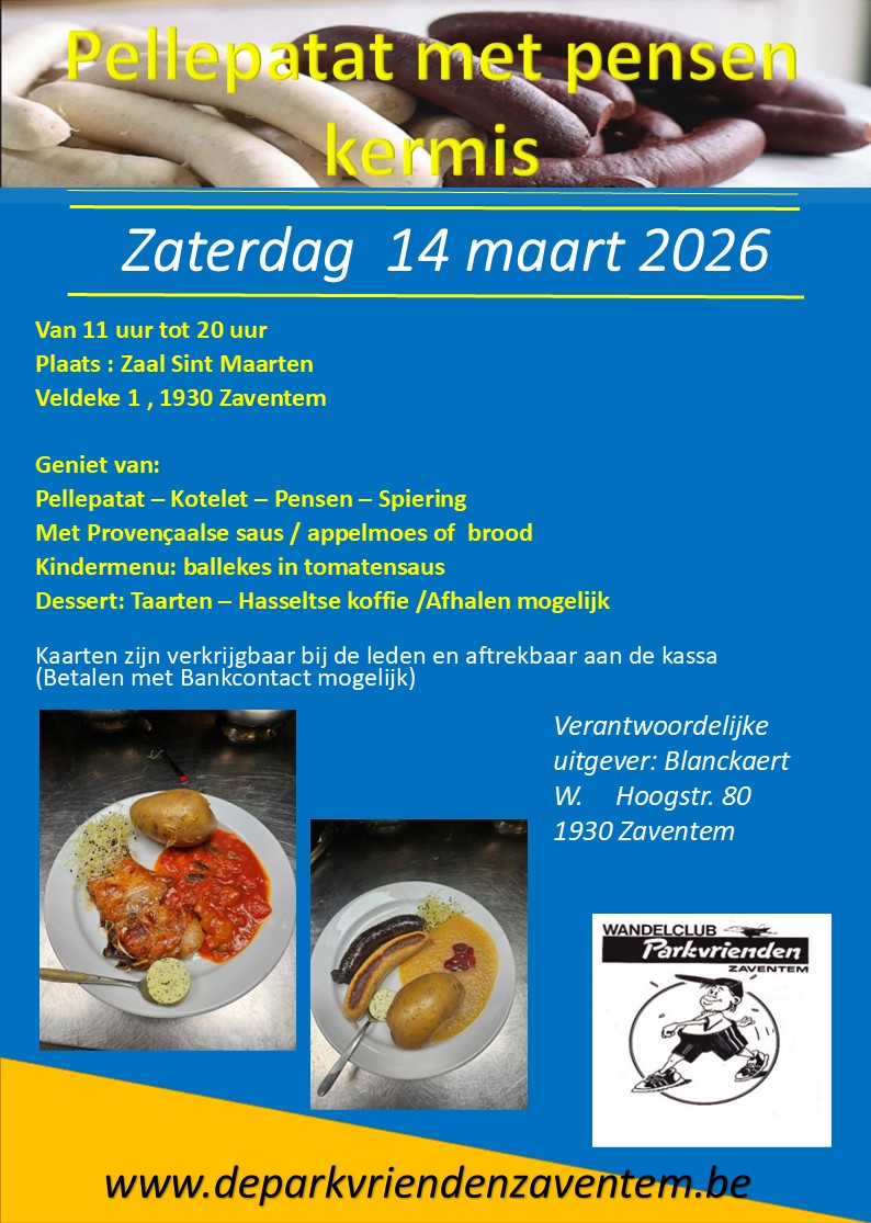 Pellepatat-kermis bij de PARKVRIENDEN 