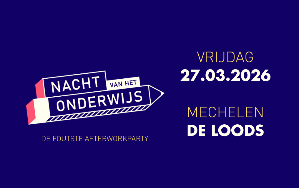 Logo Nacht van het Onderwijs, 27 maart 2026, De Loods Mechelen