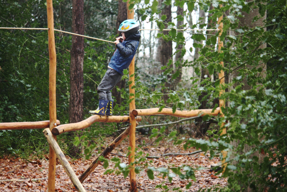 balanceren langs het fladderpad