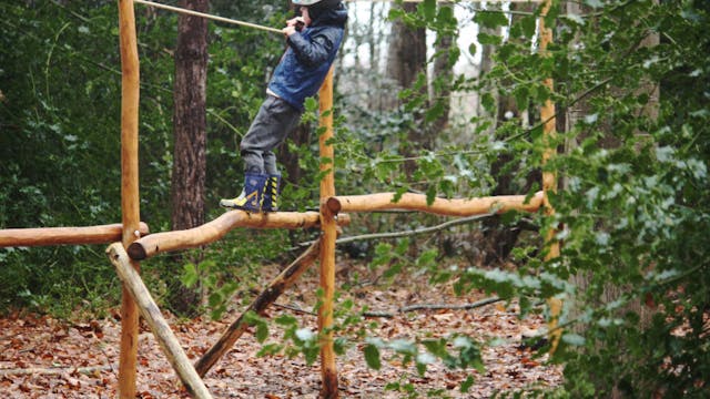 balanceren langs het fladderpad