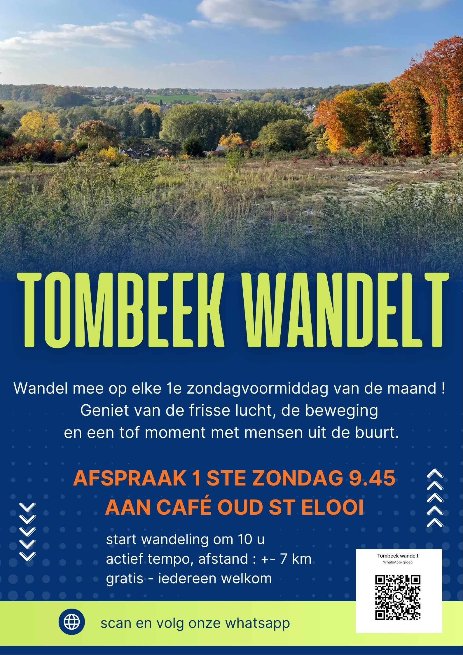 uitnodiging affiche Tombeek wandelt elke 1e zondag